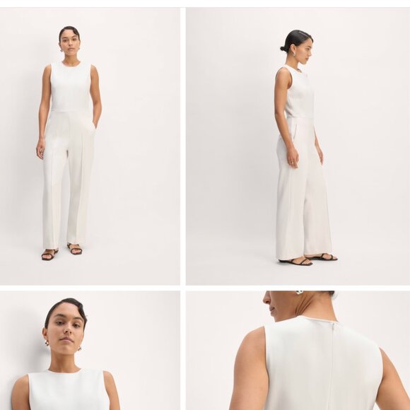 EVERLANE The Dream Jumpsuit IN WHITE SIZE SMALL - Picture 2 of 12
